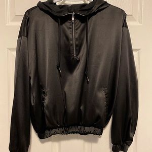 Silk half zip sweater